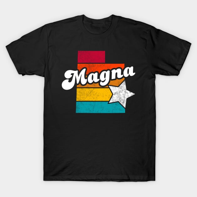 Magna Utah Vintage Distressed Souvenir T-Shirt by NickDezArts